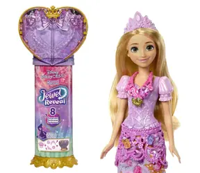 MATTEL Panenka Disney Princess Reveal Locika JLK28 / 8 překvapení / žezlo / od 3 let