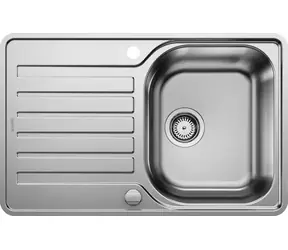 Blanco Lantos 45 - Dřez 77x49 cm Compact s ovládáním odtoku kartáčovaná nerez