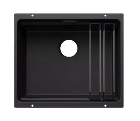 Blanco Etagon 500 - Silgranitový dřez 53x46 cm s příslušenstvím černá 