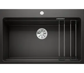 Blanco Etagon 8 - Silgranitový dřez 78x51 cm s pojezdy černá 