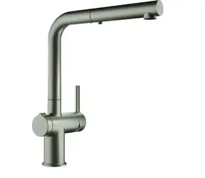 Franke Active - Dřezová baterie FN 5351.149 s ovládáním výpusti Twist a výsuvnou sprškou nerez 