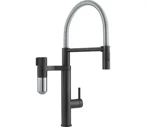 Franke Filtrační baterie - Vital Tap dřezová baterie s filtrač. zařízením flexibilním ramenem a sprškou mat černá/nerez