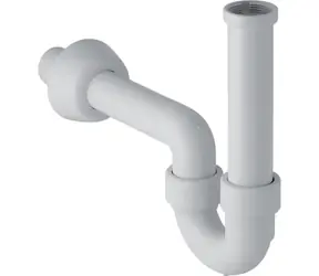 Geberit Příslušenství - Trubková zápachová uzávěrka pro umyvadlo a bidet alpská bílá / vývod vodorovný / d 40 mm