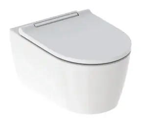 Geberit ONE - Závěsné WC se sedátkem softclose | TurboFlush | KeraTect | bílá/chrom 