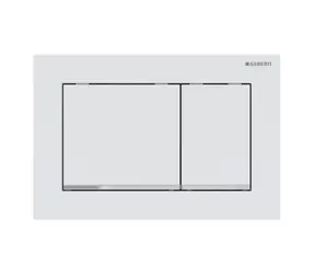 Geberit Omega20 - Ovládání splachování matná bílá/lesklý chrom