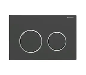 Geberit Omega20 - Ovládání splachování matná černá/lesklý chrom