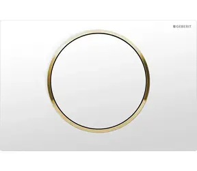 Geberit Sigma10 - Ovládací tlačítko splachování bílá/pozlacená 