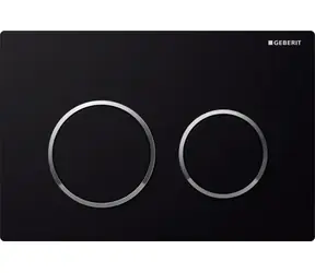 Geberit Omega20 - Ovládací tlačítko splachování černá/lesklý chrom 