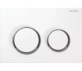 Geberit Omega20 - Ovládací tlačítko splachování bílá/lesklý chrom