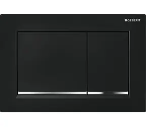 Geberit Omega20 - Ovládací tlačítko splachování černá/lesklý chrom 
