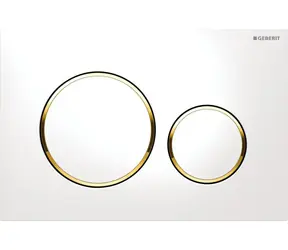 Geberit Sigma20 - Ovládací tlačítko splachování bílá/pozlacená 