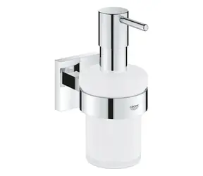 Grohe QuickFix Start Cube - Dávkovač mýdla s držákem sklo/chrom 