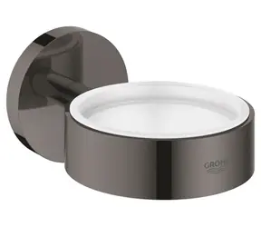 Grohe Essentials - Držák skleničky/mýdelníku tmavý grafit 