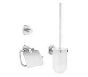 Grohe Essentials - Sada doplňků pro toaletu 3 v 1 supersteel 