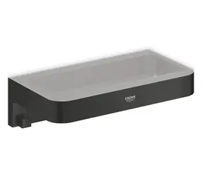 Grohe QuickFix Start Cube - Polička - délka 20 cm matná černá 