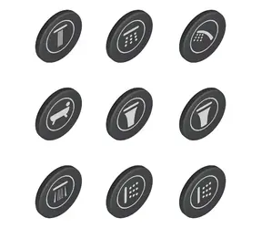 Grohe Náhradní díly - Krytky symbolů pro baterie SmartControl 9 ks 
