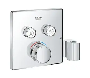 Grohe Grohtherm SmartControl - Termostatická vanová baterie pod omítku se 2 ventily a držákem pro sprchu chrom 