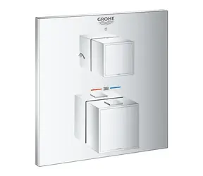Grohe Grohtherm Cube - Termostatická baterie pod omítku pro 2 spotřebiče chrom 