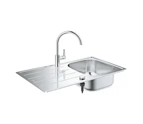 Grohe Dřezy - Set dřezu K200 a baterie BauEdge kartáčovaná nerez/chrom 