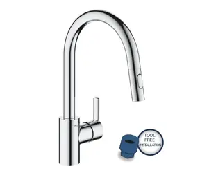 Grohe Feel - Dřezová baterie s výsuvnou sprškou chrom 