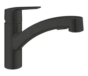Grohe QuickFix Start - Dřezová baterie s výsuvnou sprškou matná černá 
