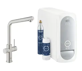 Grohe Blue Home - Dřezová baterie s chladícím zařízením a filtrací supersteel 