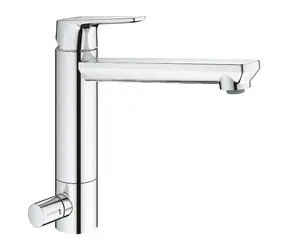 Grohe BauEdge - Dřezová baterie s uzavíracím ventilem chrom 
