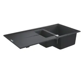 Grohe Dřezy - Kompozitní dřez K400 s automatickým odtokem 100x50 cm granitová černá 