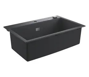 Grohe Dřezy - Kompozitní dřez K700 s automatickým odtokem 78x51 cm granitová černá 
