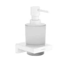 Hansgrohe AddStoris - Dávkovač mýdla s držákem matné sklo/bílá mat