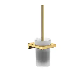 Hansgrohe AddStoris - WC štětka nástěnná matné sklo/leštěný vzhled zlata
