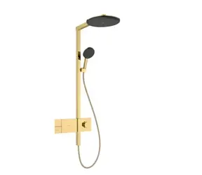 Hansgrohe Raindance Alive S - Sprchový set s termostatem | průměr 30 cm | 3 proudy | EcoSmart | leštěný vzhled zlata 