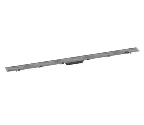 Hansgrohe RainDrain Rock - Lineární sprchový žlab 1200 | s roštem pro vložení dlažby | nerez 