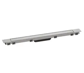 Hansgrohe RainDrain Match Plus - Sprchový žlab 80 cm | s roštem | kartáčovaná ocel 