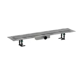Hansgrohe RainDrain Compact - Sprchový žlab 90 cm | s roštem | kartáčovaná nerezová ocel 