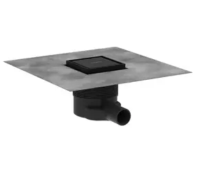 Hansgrohe RainDrain Brilliance - Podlahová vpust | 10x10 cm | matná černá 