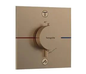 Hansgrohe ShowerSelect Comfort - Termostatická baterie pod omítku | pro 2 spotřebiče | kartáčovaný bronz 