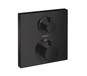 Hansgrohe Ecostat Square - Termostatická baterie pod omítku pro 2 spotřebiče | matná černá 