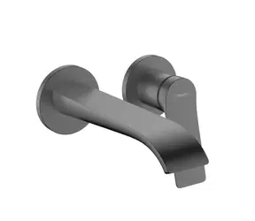 Hansgrohe Vivenis - Umyvadlová baterie pod omítku | s výpustí | 2-otvorová instalace | EcoSmart | kartáč. černý chrom 