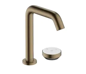 Hansgrohe Tecturis S - Umyvadlová baterie s výpustí | 2-otvorová instalace | CoolStart | EcoSmart+ | kartáčovaný bronz 