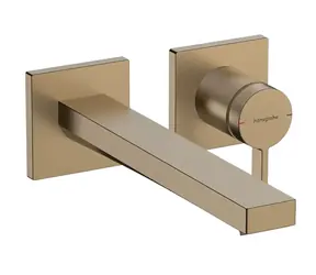 Hansgrohe Tecturis E - Umyvadlová baterie pod omítku | s výpustí | 2-otvorová instalace | EcoSmart | kartáčovaný bronz 