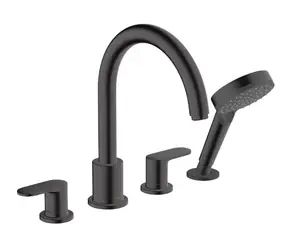 Hansgrohe Vernis Blend - Baterie na okraj vany | 4-otvorová instalace | matná černá 