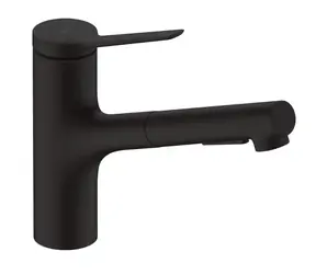 Hansgrohe Zesis M33 - Dřezová baterie s výsuvnou sprškou matná černá 