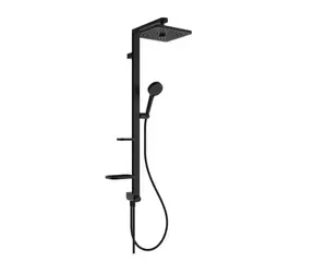 Ideal Standard CeraTwist ALU+ - Sprchový set bez baterie | 26x26 cm | 2 proudy | hedvábná černá
