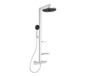 Ideal Standard ALU+ - Sprchový set s termostatem | průměr 26 cm | 2 proudy | stříbrná