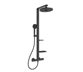 Ideal Standard ALU+ - Sprchový set s termostatem | průměr 26 cm | 2 proudy | hedvábná černá