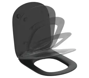 Ideal Standard Tesi - WC sedátko ultra ploché | softclose | černá