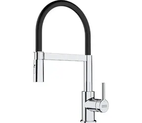 Franke Lina - Dřezová baterie FC 6085.031 s flexibilním ramenem a sprškou chrom/černá