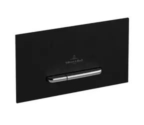Villeroy & Boch ViConnect - Ovládací tlačítko splachování M300, lesklá černá/kartáčovaná nerez 