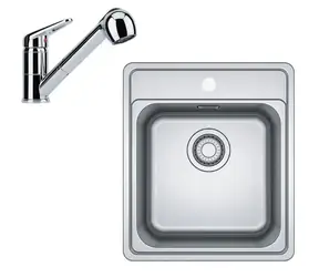 Franke Sety - Kuchyňský set N89 | nerezový dřez BCX 610-42 a baterie FC 9547.031 | chrom